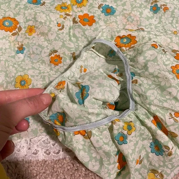 Vintage 1960s Sheer Floral Print Sleepwear Set - Picture 4 of 5